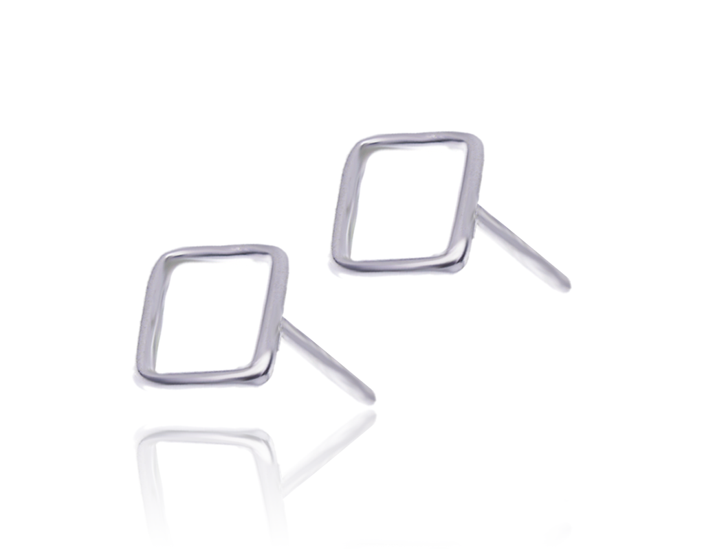 

Srebrne Kolczyki Kwadraty Celebrytki 6x6mm 925
