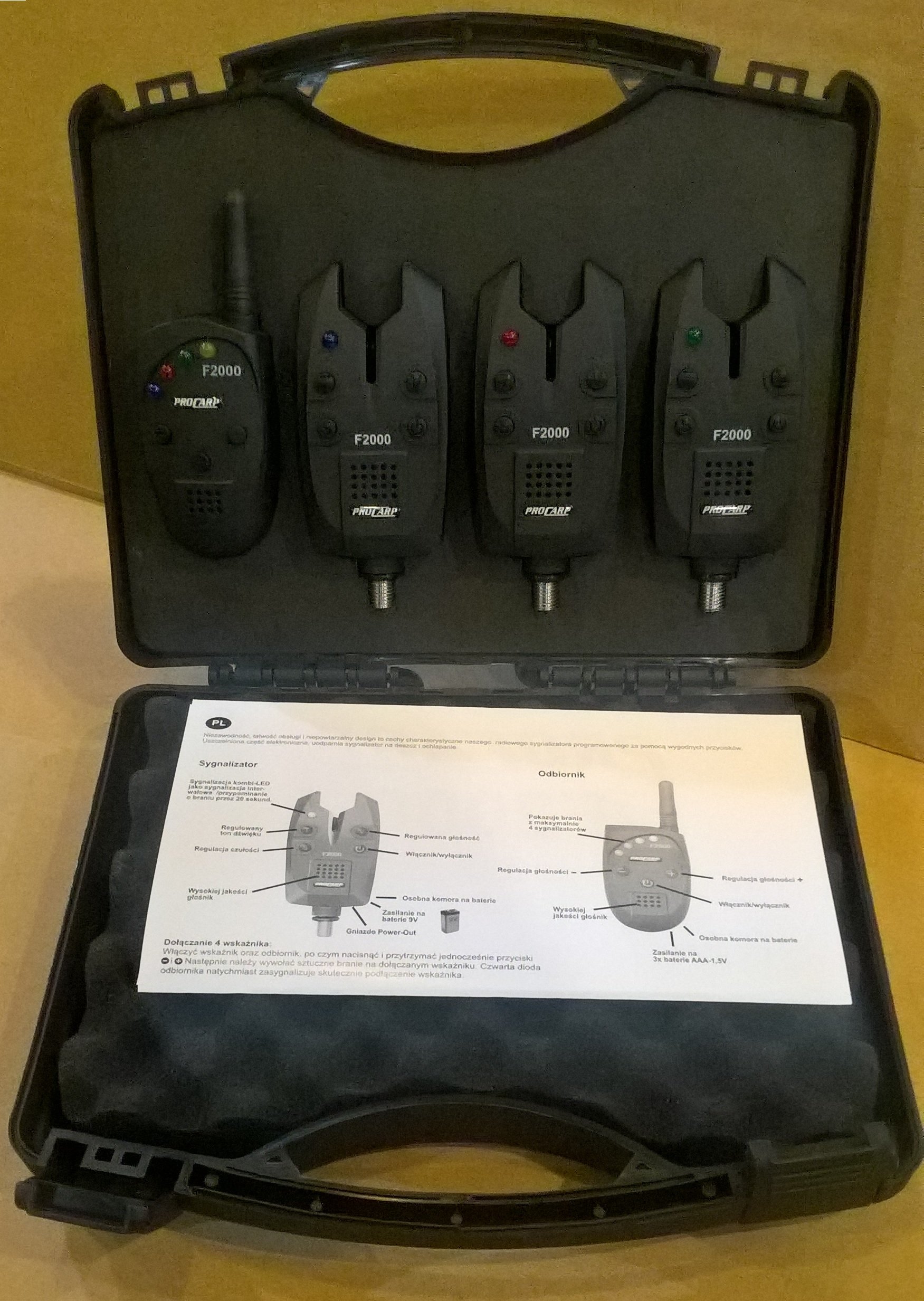 Zestaw Sygnalizatorów Brań 3+1 Pro Carp F-2000