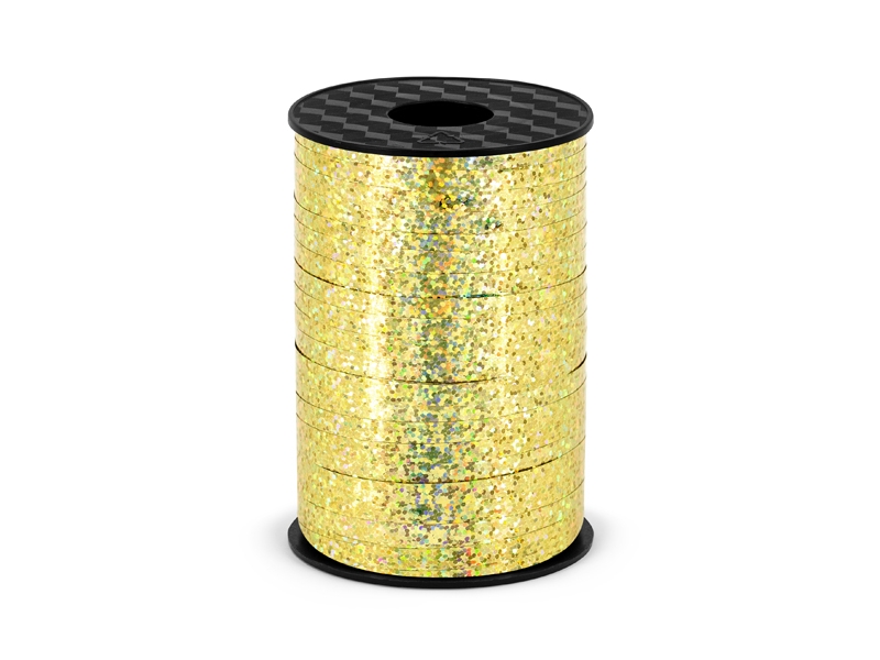 

Wstążka plastikowa 5mm x 225m Holograf. Złota