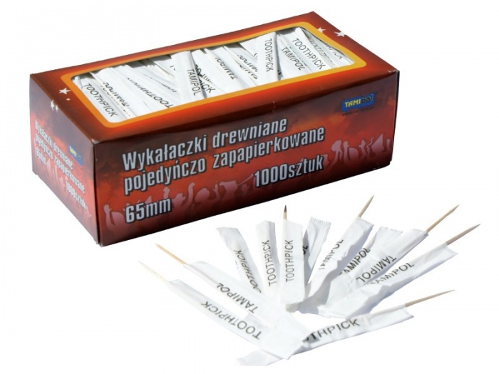 

Wykałaczki pakowane pojedynczo w papier 1000 ślub
