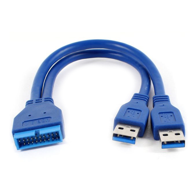 

Kabel Rozgałęzienie Usb 3.0 z płyty na 2x Usb 3.0