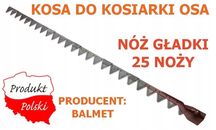 

Kosa do kosiarki Osa 1,8m noże gładkie Balmet