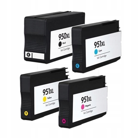 4x Inkoust Pro Tiskárnu Hp 950XL 951XL OfficeJet Pro 8100 8600 8620 8610 251dw