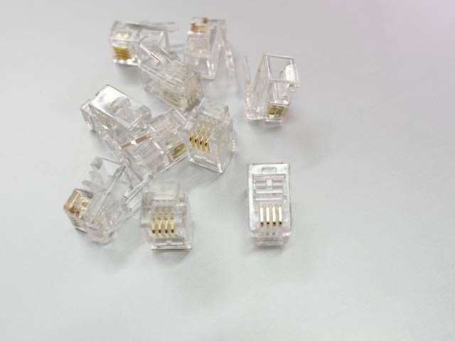 

wtyk telefoniczny modularny RJ9 4p4c 100szt