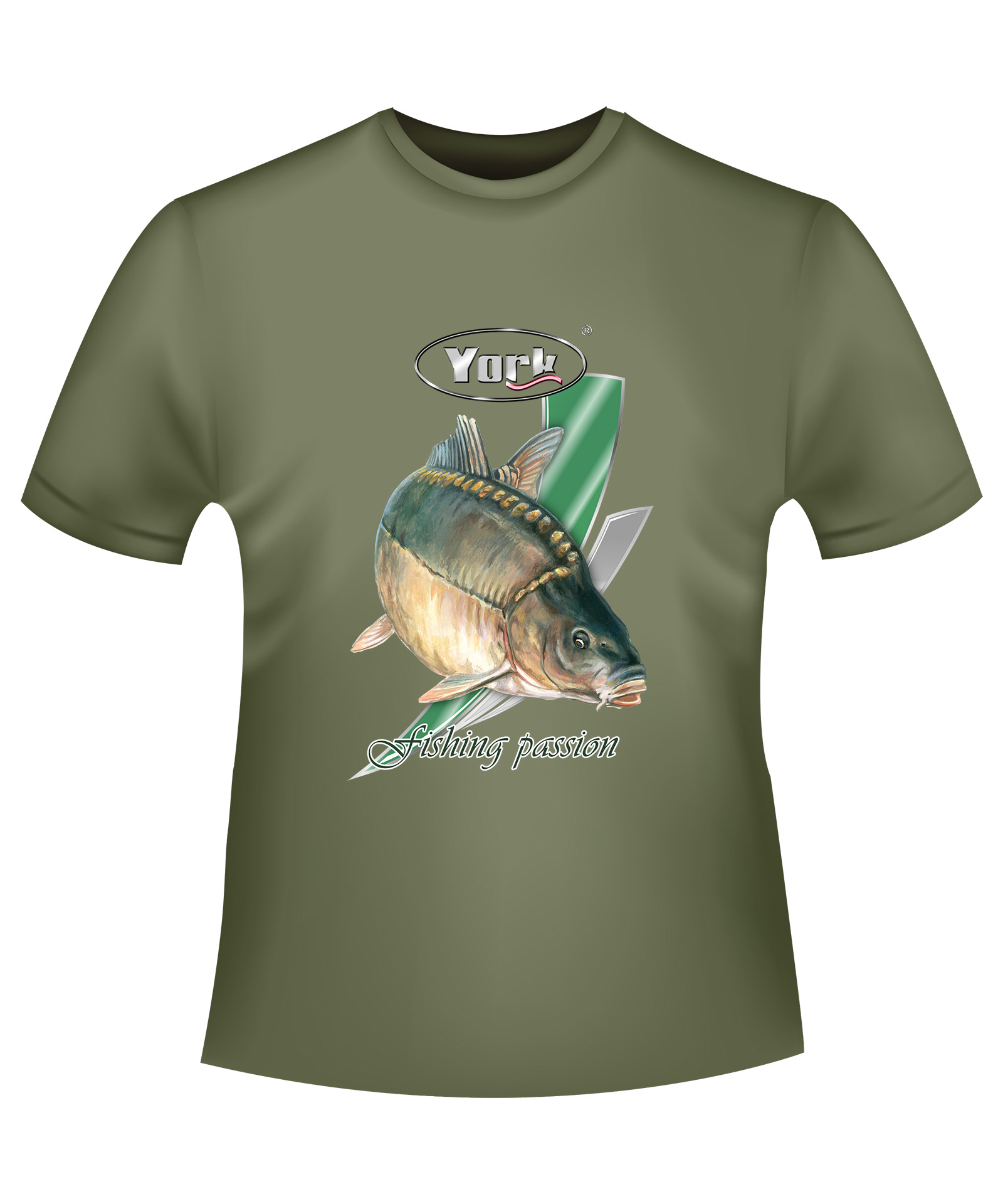 Koszulka York T-shirt Z Nadrukiem Karpia L