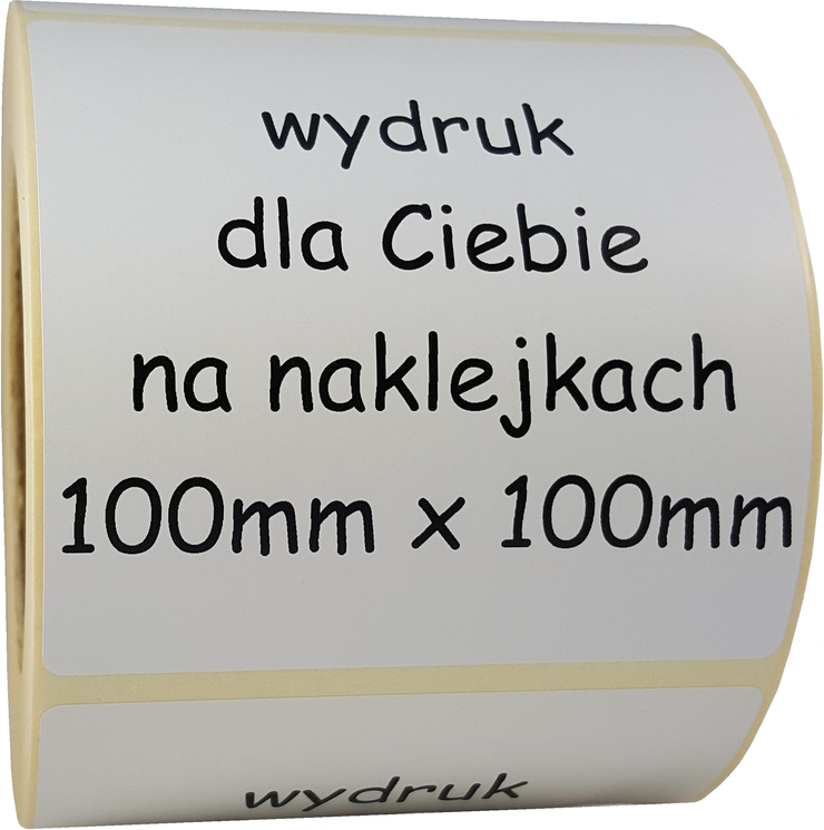 

100x100mm papierowe etykiety na opakowania nalepki