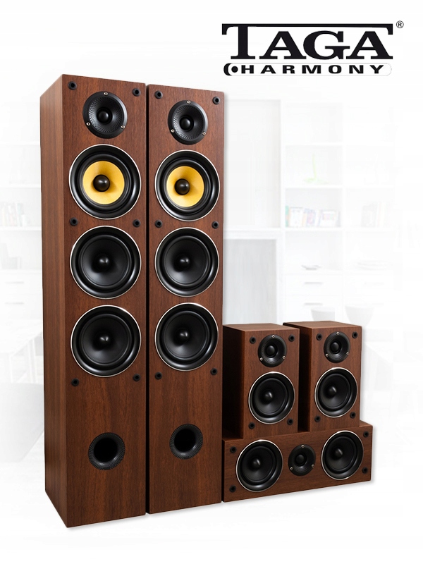ZESTAW GŁOŚNIKÓW KINA 5.0 TAGA HARMONY TAV-506 v2 Stan opakowania oryginalne