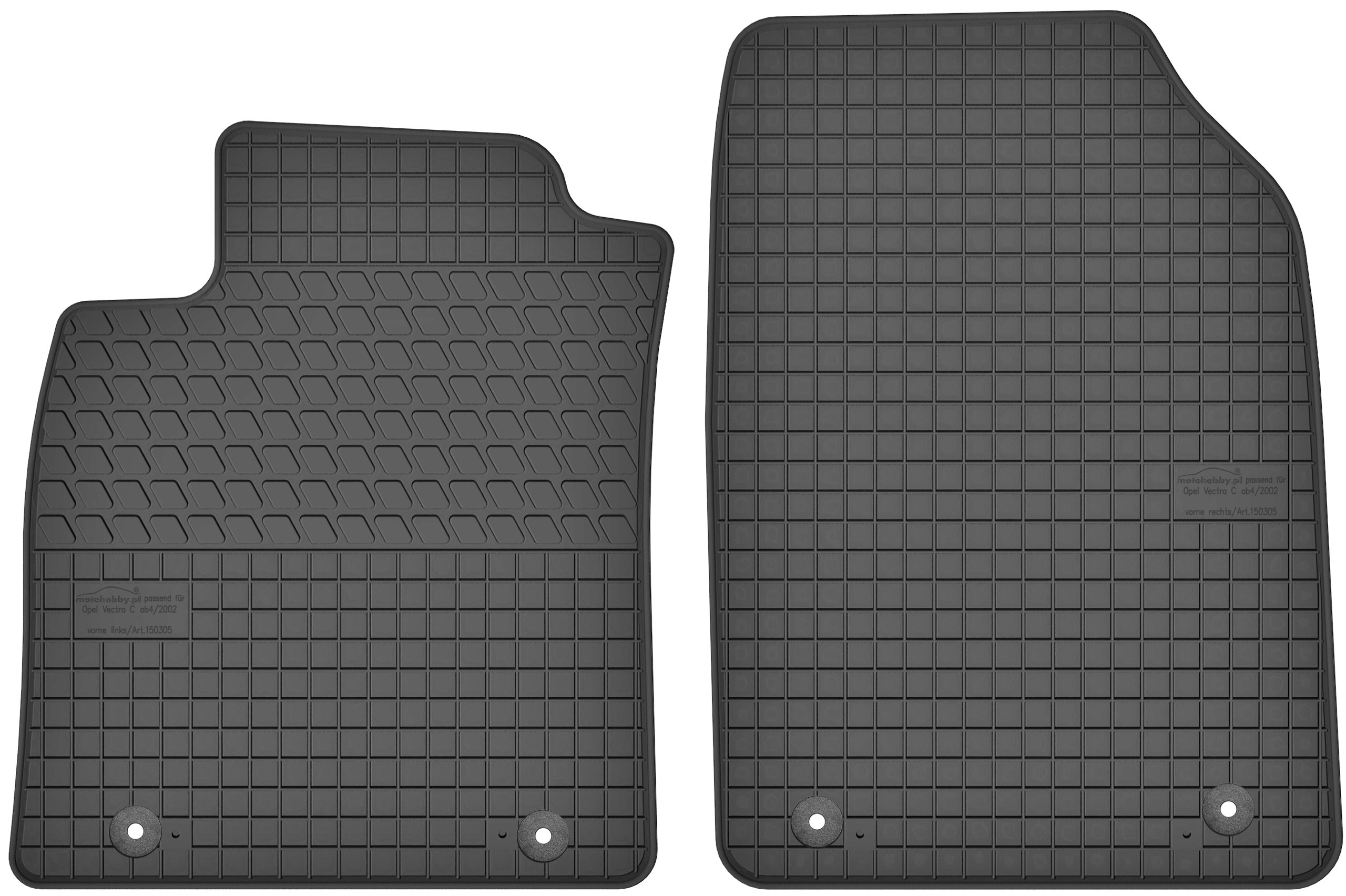 

Dywaniki gumowe przód do Opel Vectra C Kombi 02-08