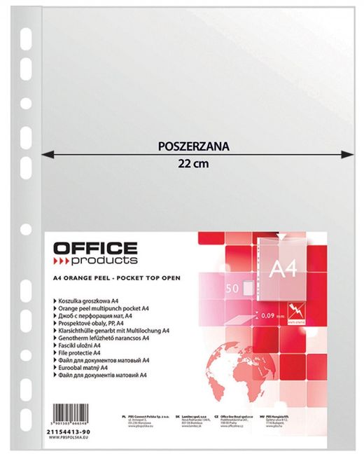

Koszulki Poszerzane A4 Groszkowe 90MIKRONÓW 50 Szt