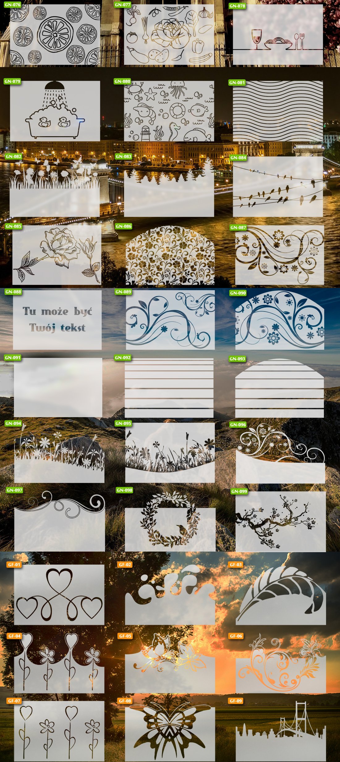 Naklejka na okno Folia matująca Zazdroska Okleina Długość 47 cm