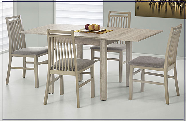 STÓŁ KWADRATOWY 80x80 ROZKŁADANY BIAŁY DAB SONOMA Głębokość mebla 80 cm