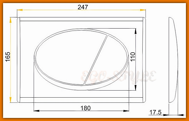 AlcaPLAST Przycisk spłuczki WC biały M70 DELFIN Kod producenta M070