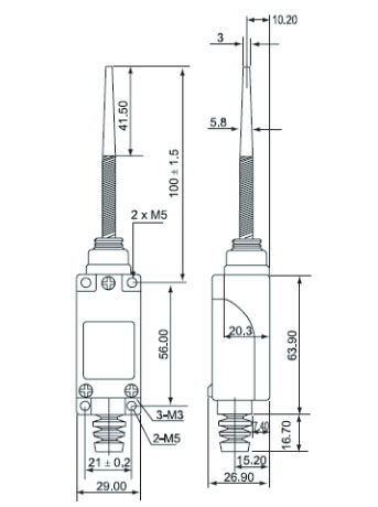 Wyłącznik krańcowy TZ-8166 (5A; IP65) Kod producenta TZ-8166