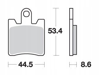 KLOCKI HAMULCOWE YAMAHA FJR 1300 06-14 PRZÓD Producent SBS