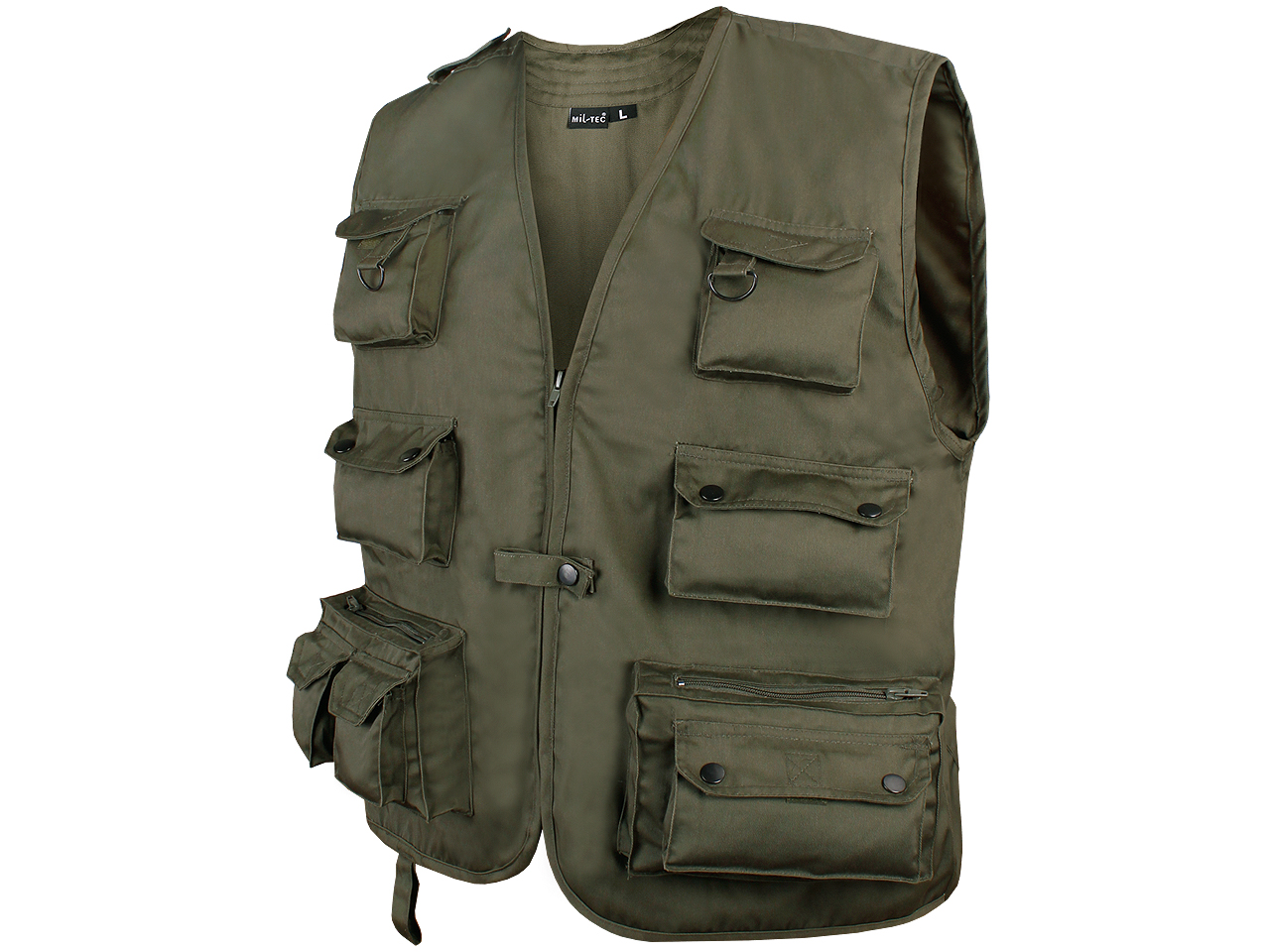 Mil-tec Kamizelka Wędkarska Myśliwska Bezrękawnik Oliv L