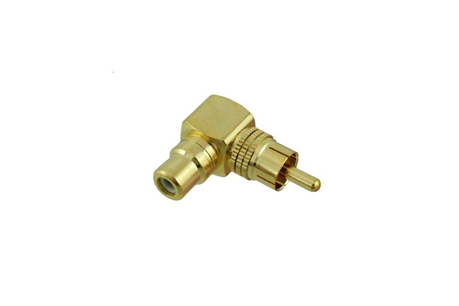 

Adapter Wtyk Rca/gniazdo Rca Kątowy Złoty Vitalco