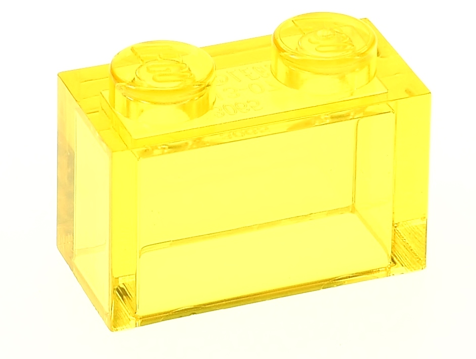 

Lego Klocek zwykły 1x2 3065 żółty trans - 2 szt.