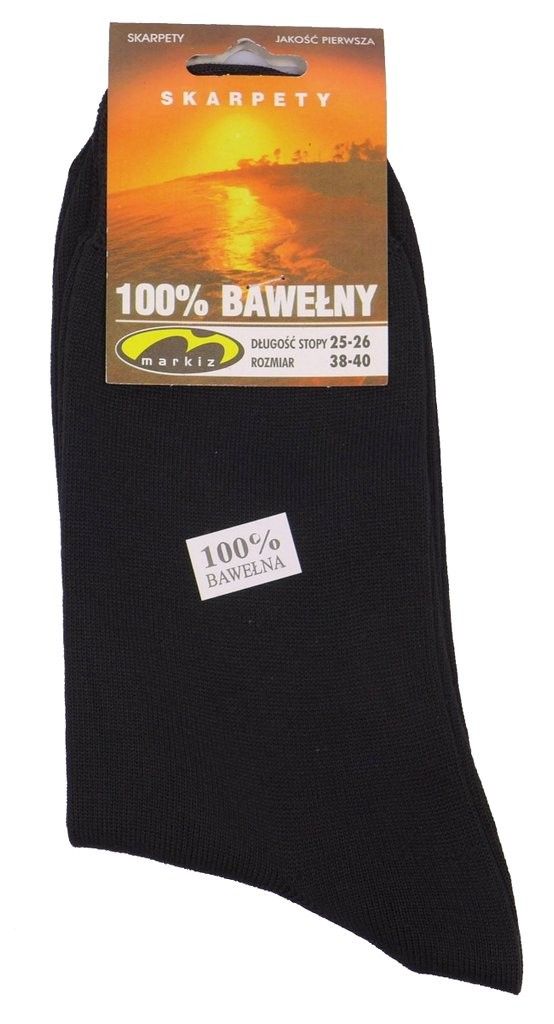 

Skarpety Męskie 100% Bawełna Markiz czarny 38/40
