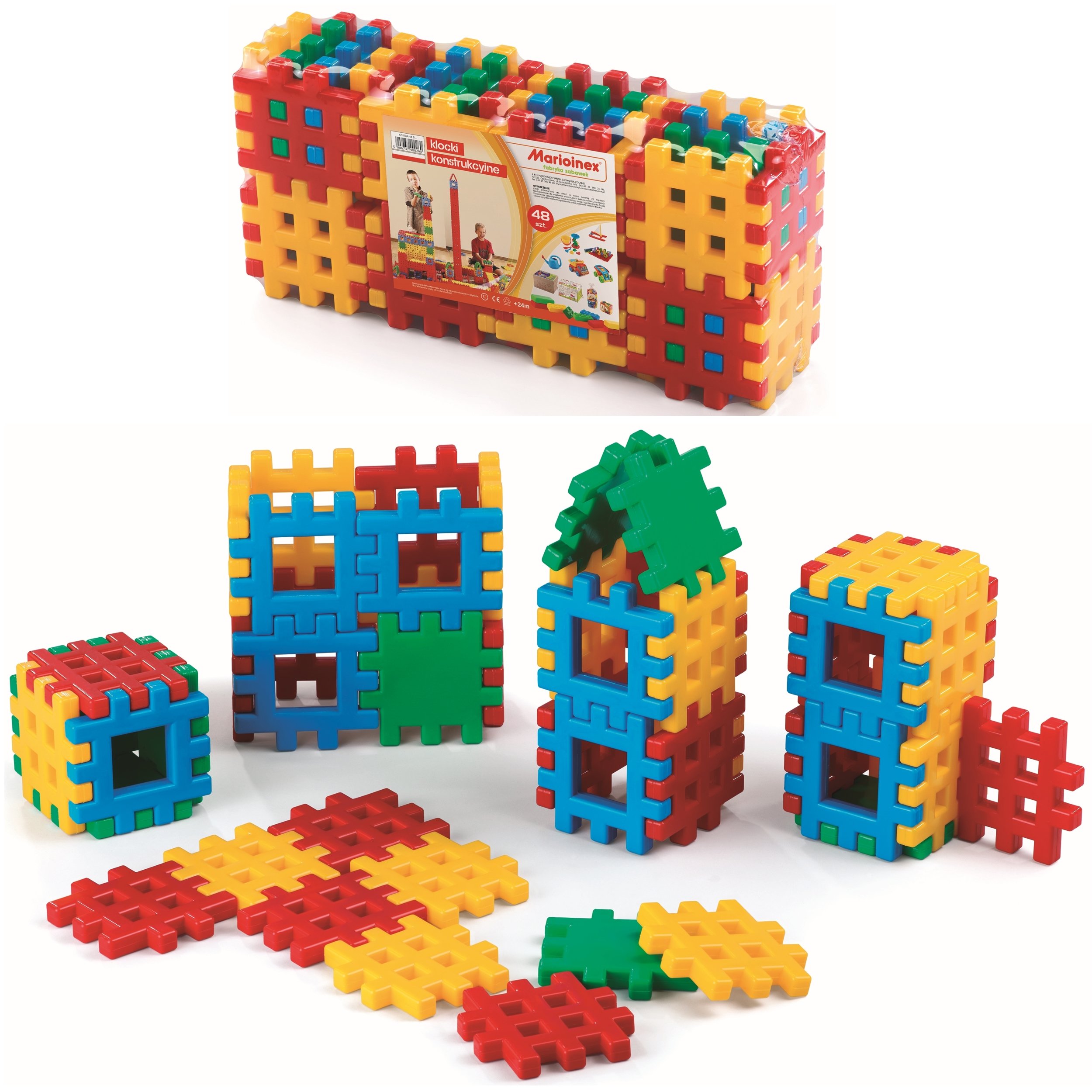 

Wafle Klocki Konstrukcyjne Kostka 48EL.. Mario