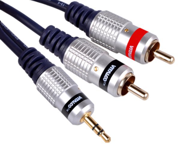 

Kabel mini Jack 3,5 - 2x Rca wtyk Vitalco Hq 7,5m
