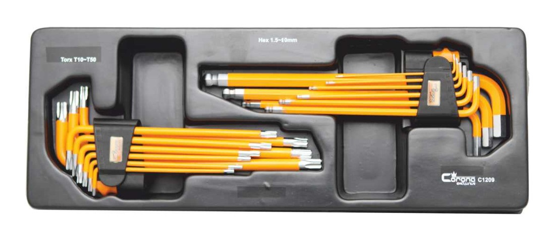 ZESTAW IMBUSÓW I TORX KLUCZE KĄTOWE CORONA C1209