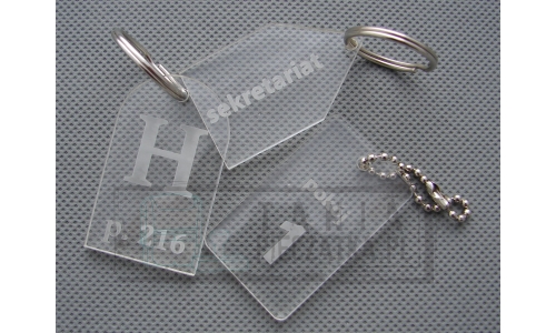 Brelok do kluczy zawieszka z grawerem 50x30mm Materiał plastikowe