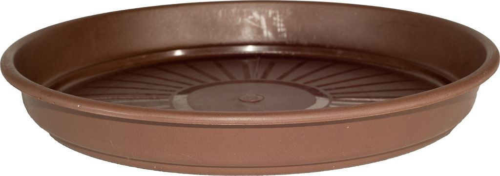 Podstawka 6 matowa z rantem BRĄZOWA 22cm plastik