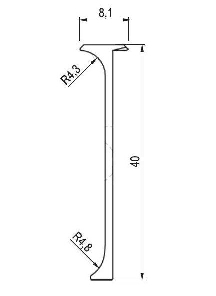 EGGER listwa kątowa do blatów 38mm aluminium Kod producenta 10447