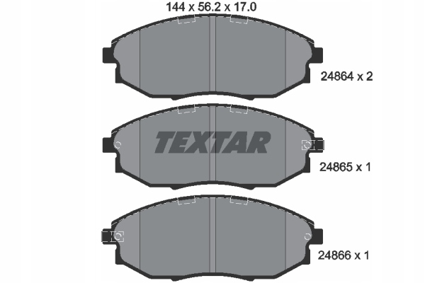 Тормозні диски Колодки TEXTAR Перед CHEVROLET EPICA 278mm Виробник запчастини Textar foto 1