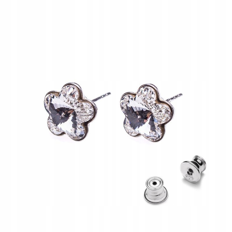

Srebrne kolczyki 925 z kr. Swarovski kwiatek 10mm