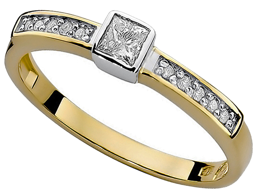 

Zaręczynowy Pierścionek Złoty Z Brylantami 0,24ct
