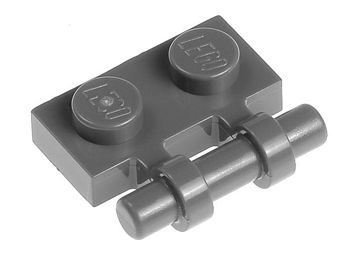 

Lego Płytka z zaczepem 1x2 2540 szara ciemna 2 szt