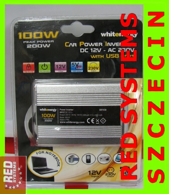 Мощный инвертор AC/DC max 100/200W 12V Щецин код производителя мощный инвертор AC/DC max 100/200W 12