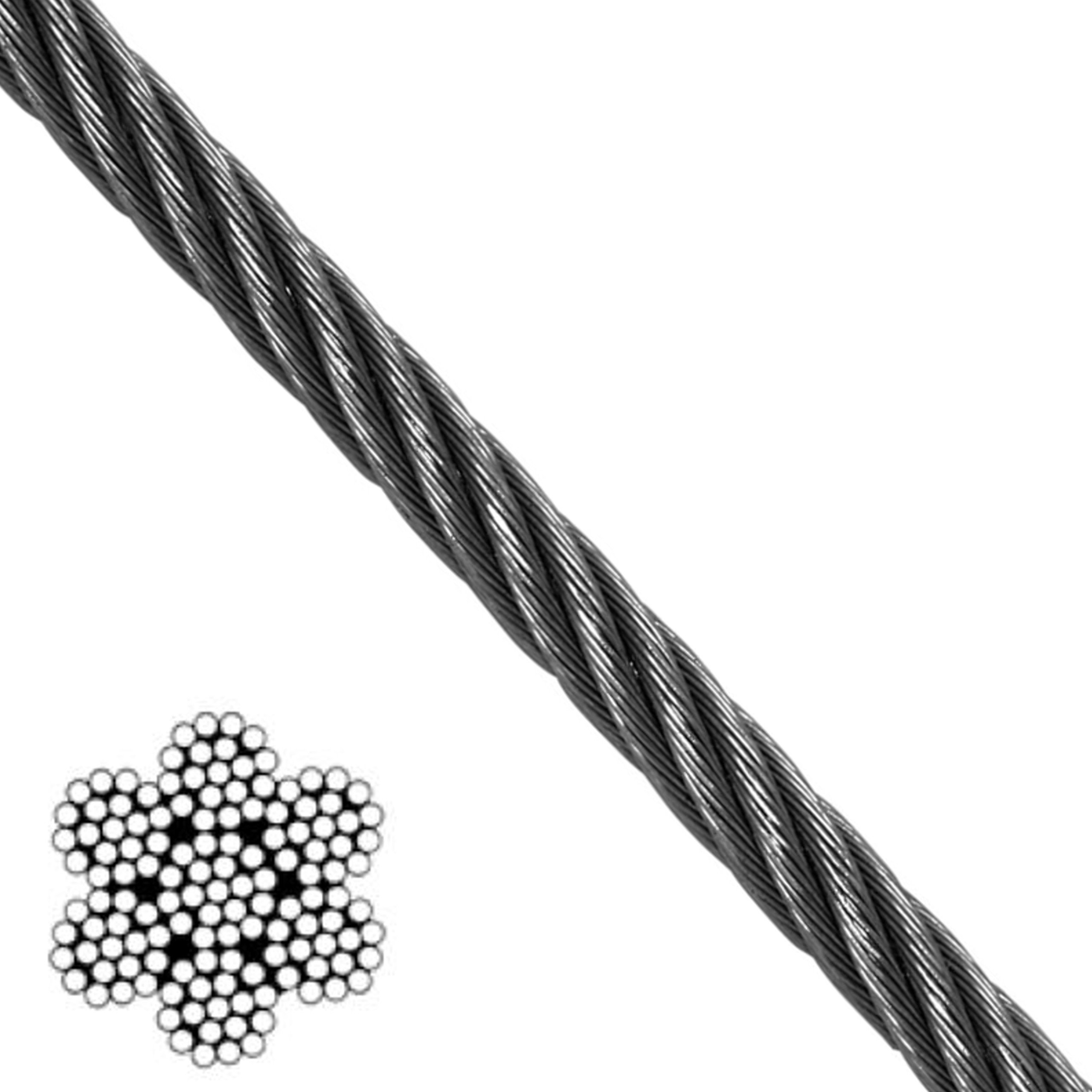 

Lina Nierdzewna Kwasoodporna Splot 7X19 D= 5,0 MM