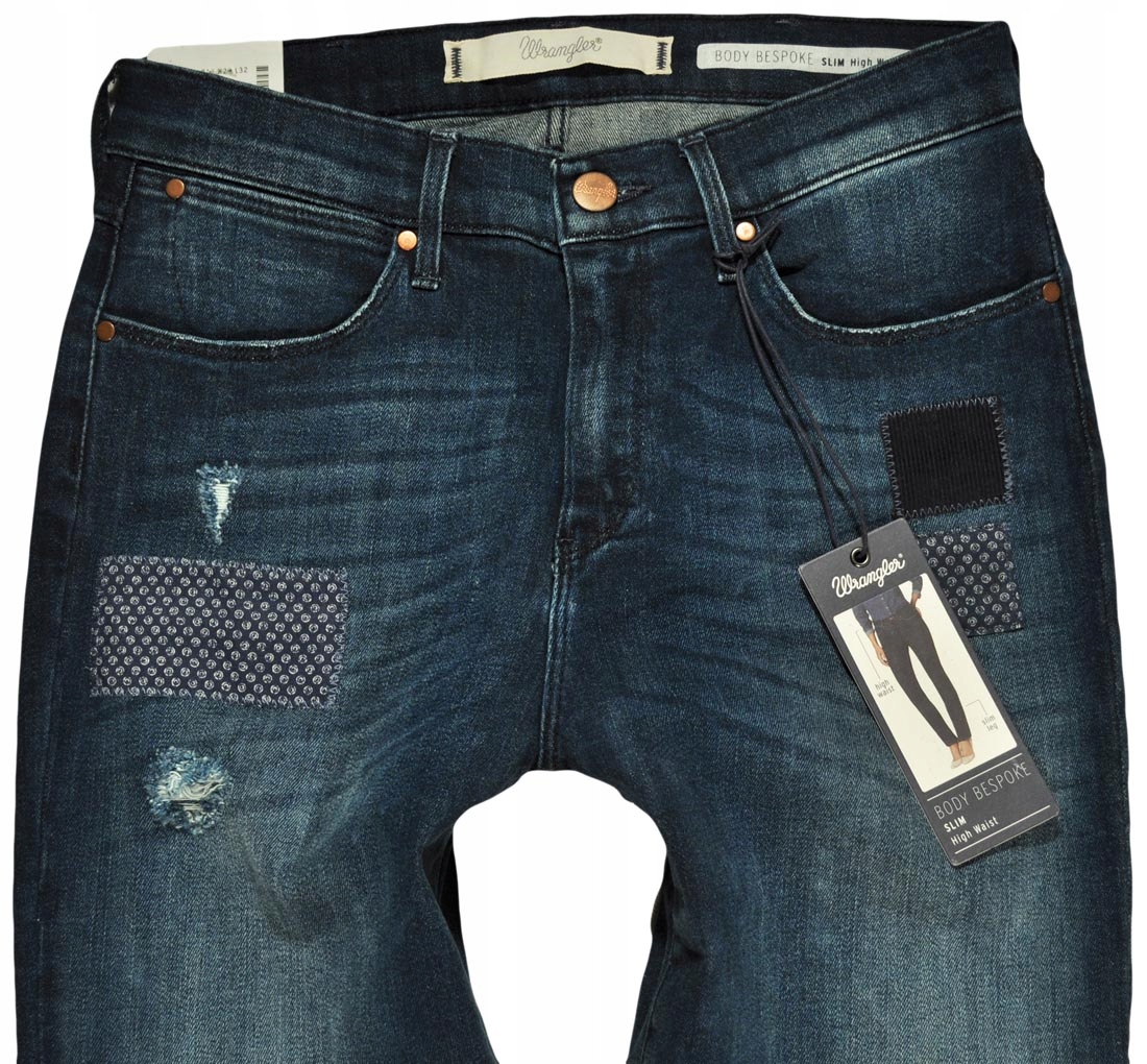 WRANGLER nohavice JEANS blue HIGH SLIM _ W28 L32