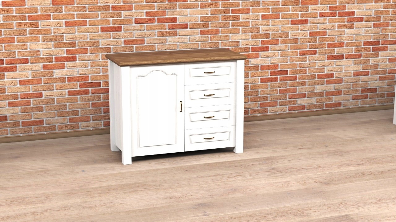 Drewniana Komoda Merina 2,z Drewna,Biała PRODUCENT Kod producenta inny