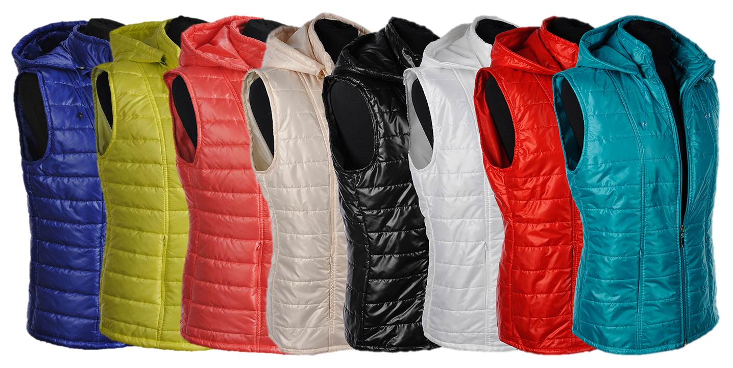 KAMIZELKA PIKOWANA Z KAPTUREM BEZRĘKAWNIK L 40 42 Marka inna