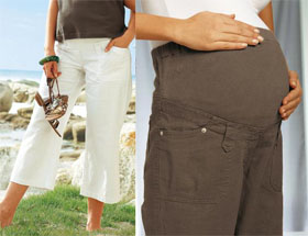 Spodnie CIĄŻOWE LEN RYBACZKI 46 NECKERMAN PRZECENA Marka inna