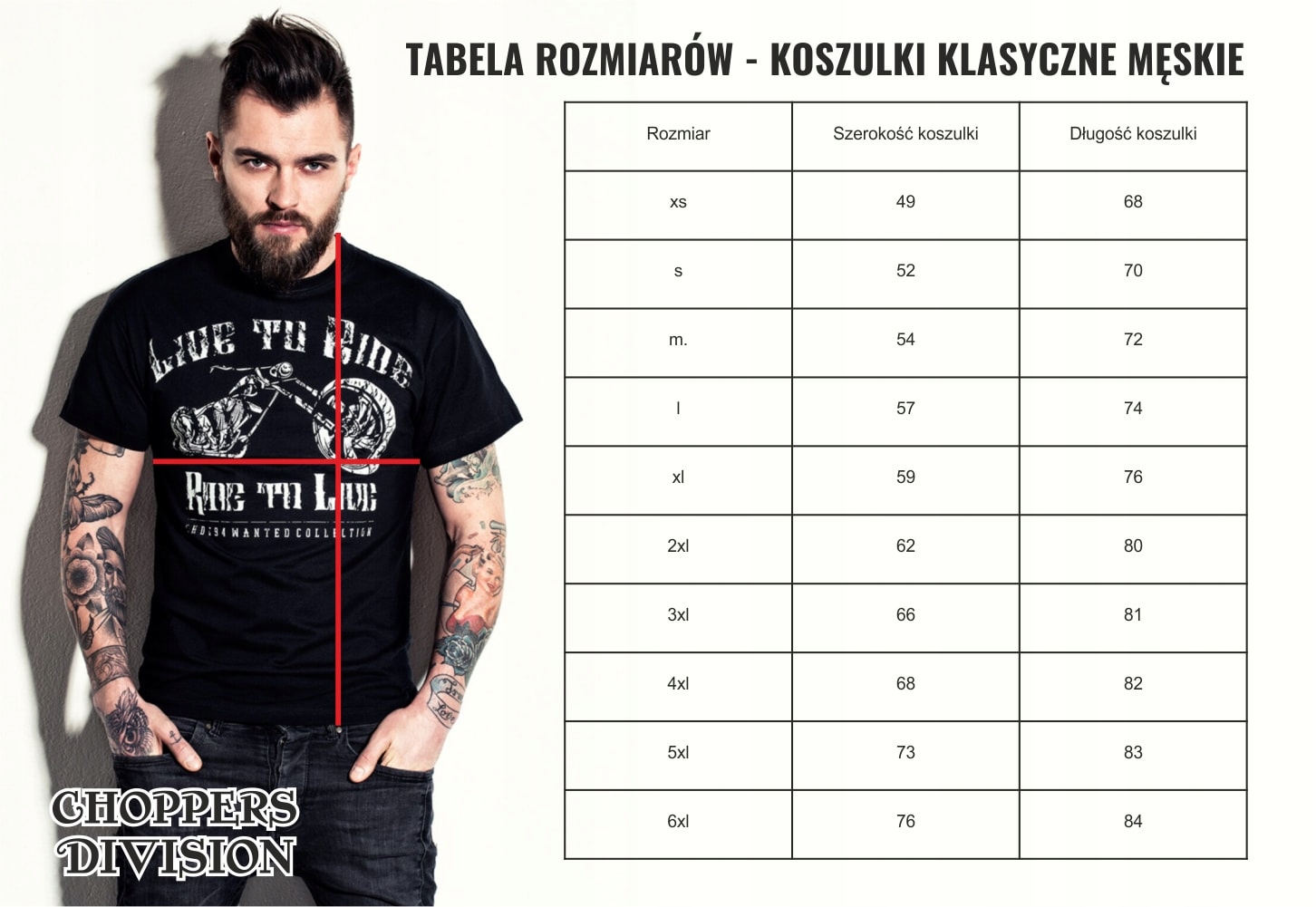 T-SHIRT KOSZULKA MĘSKA CHOPPERS DIVISION r.S EAN (GTIN) 0070720226301