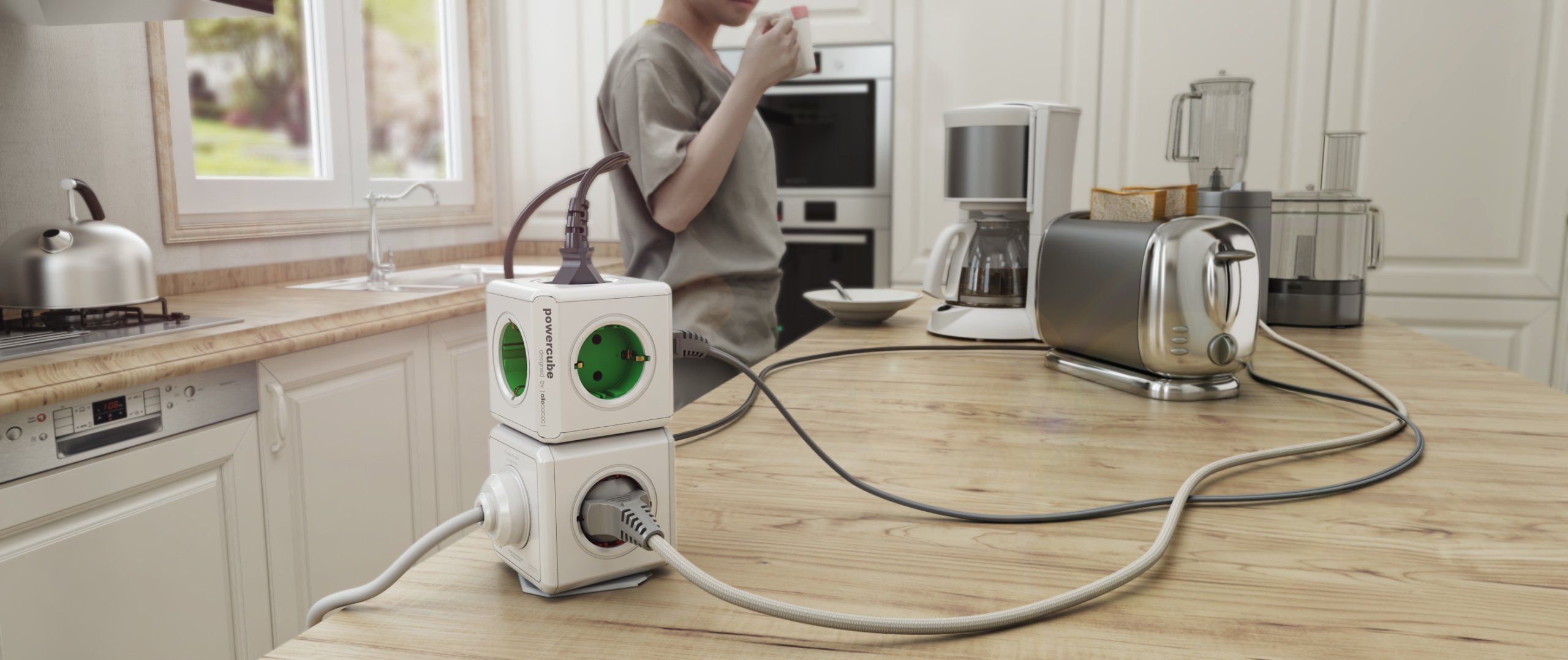 Listwa przedłużacz PowerCube Extended 1,5m NIEBIES Kolor niebieski