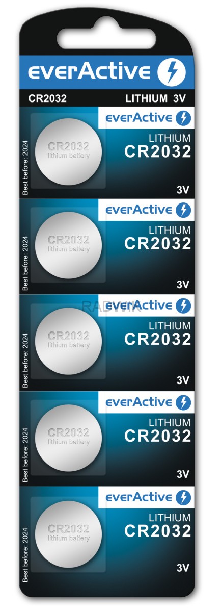 5szt. BATERIE CR2032 CR 2032 everActive EXP 2024