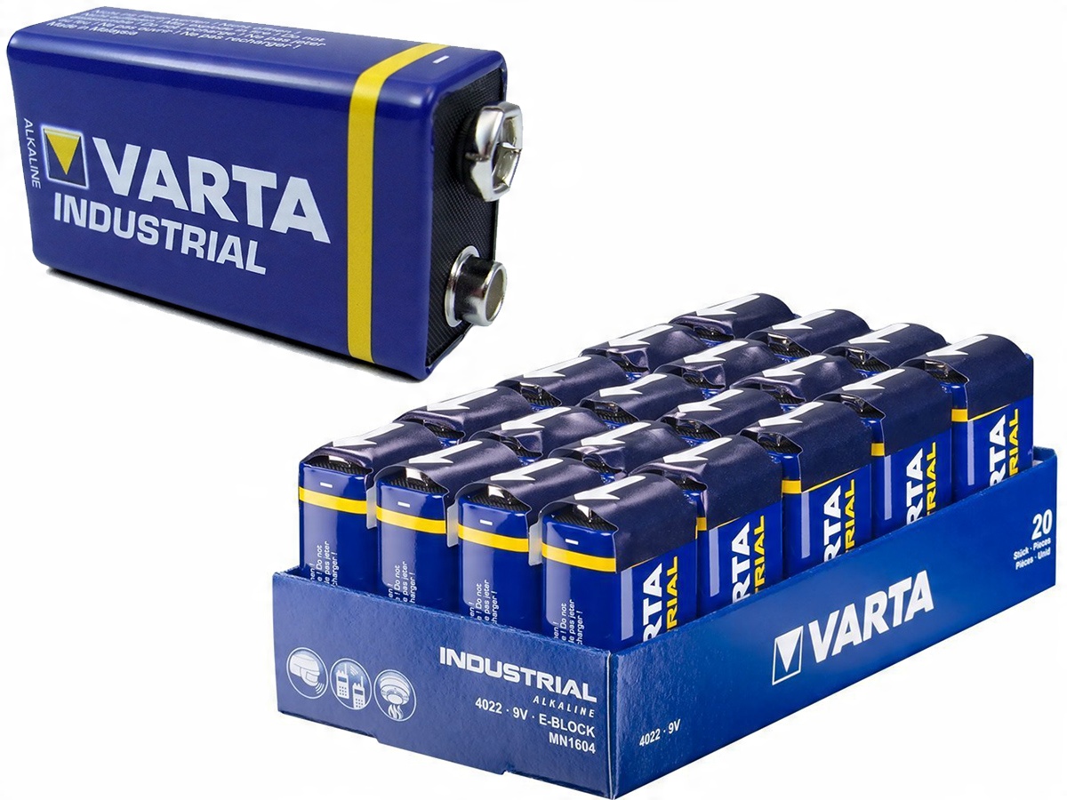 

Varta 20x Baterie Industrial Energy 6LR61/9V Box