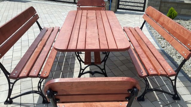 KRÓLEWSKIE MEBLE OGRODOWE TARAS ALTANA 180CM Z35 Kolor czarny