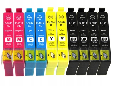 

10x Tusze Do Drukarki Epson Expression Home XP-412