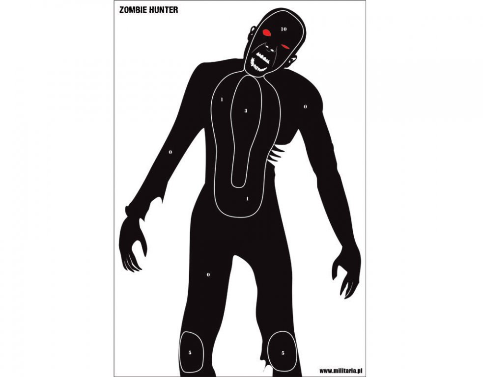 

Tarcze sylwetkowe Zombie Hunter - pakiet 10 sz