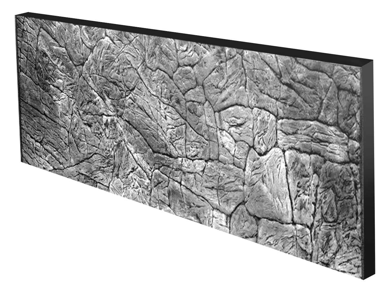 Pozadí pro akvárium ploché strukturované šedé 200 x 60 cm