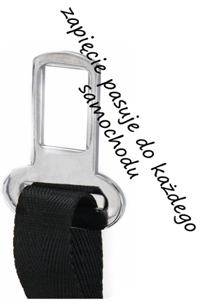 PASY BEZPIECZEŃSTWA SMYCZ DO SAMOCHODU DLA PSA Głębokość 70 cm