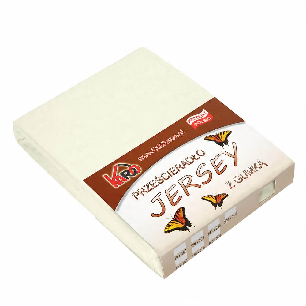 

Prześcieradło jersey z gumką 200x220 ekri 002 grub