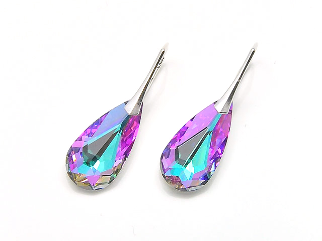 

Srebrne Kolczyki Swarovski Vitrail Light + Pudełko