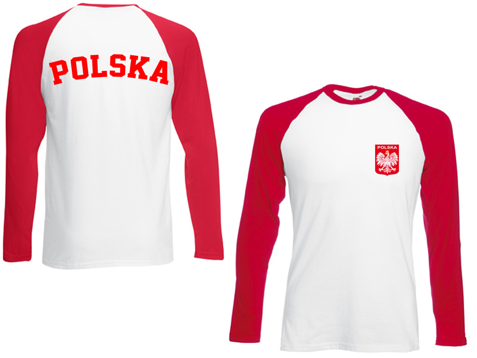 

Longsleeve Baseball Polska - Fruit Of The Loom XXL